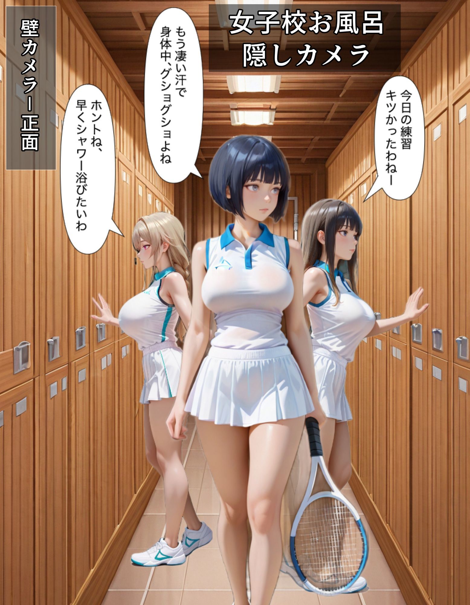 女子校お風呂 テニス合宿編 のぞきフェチ特化 アニメ調JK特集-厳選500枚を撮影- サンプル画像1