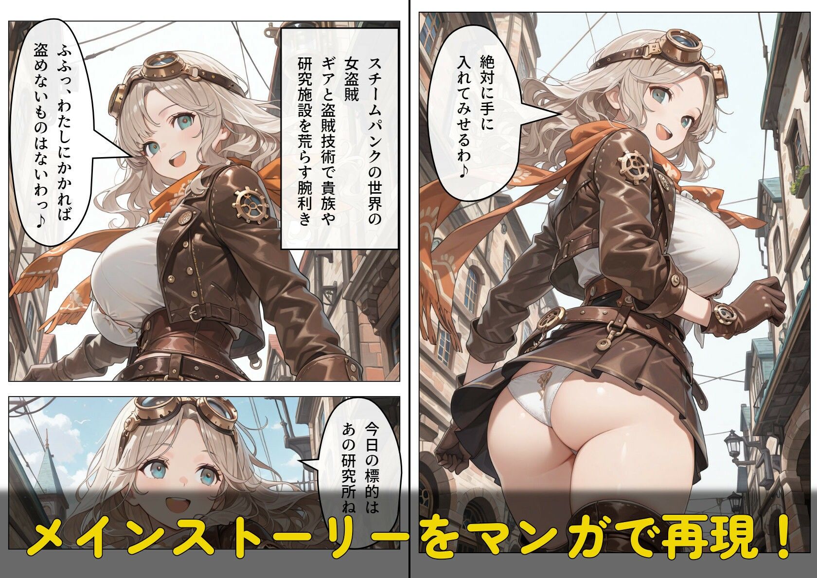 巨乳女盗賊はあの実験の快楽を忘れられない〜秘密のラボで芽生える恋〜 サンプル画像1