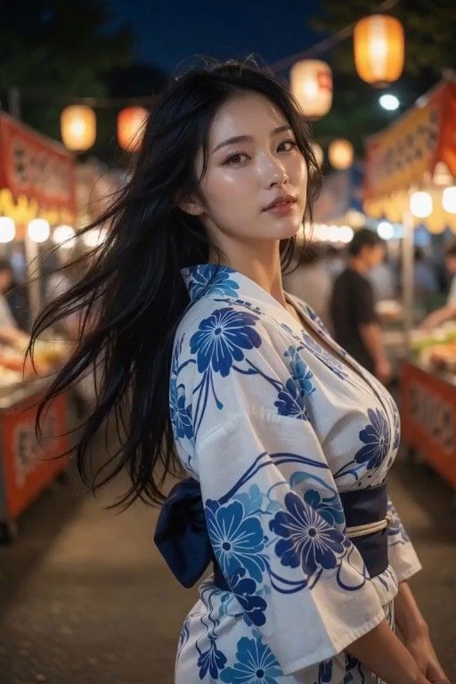 浴衣のAI彼女と縁日デートもちろん最後は野外でエッチをしこたま楽しんだ夏 サンプル画像5