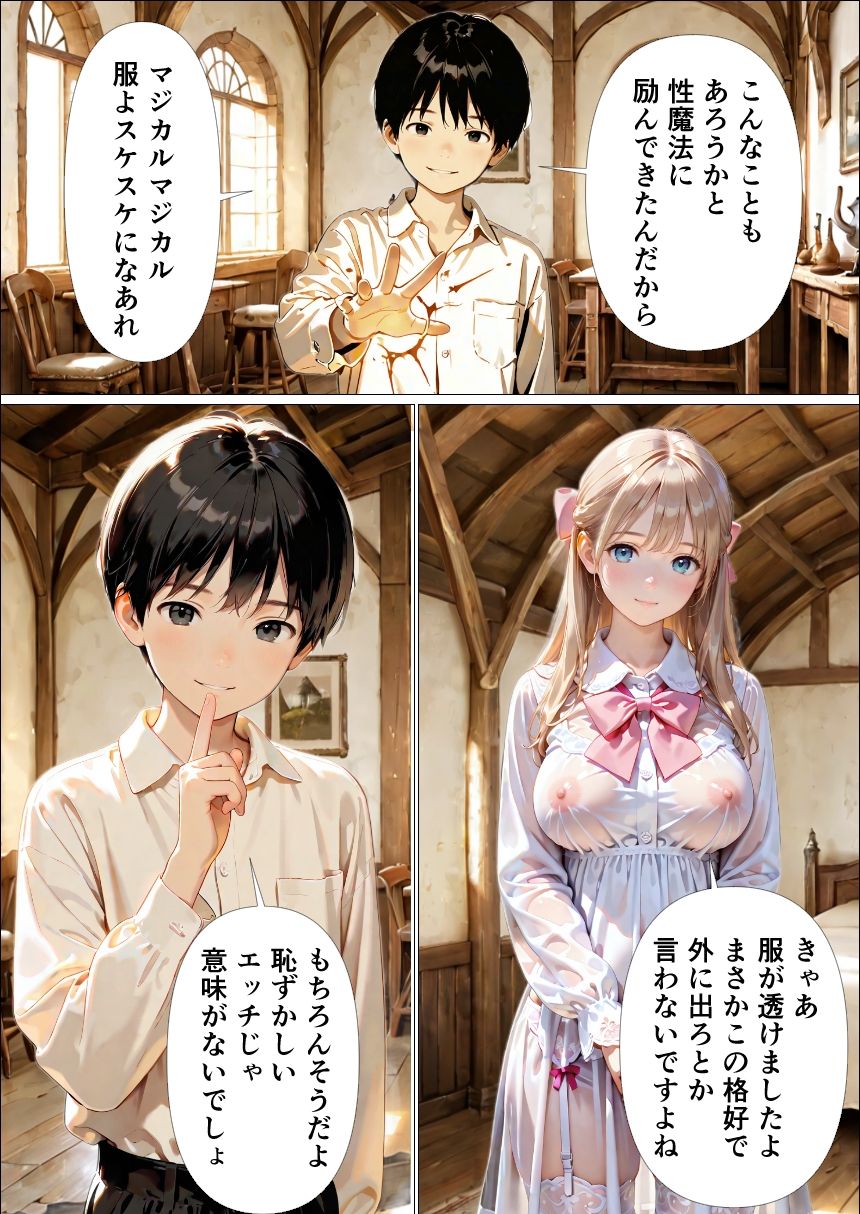 異世界で白魔導士様とマジカルエッチ2  スケスケ服で路上駅弁エッチ サンプル画像8
