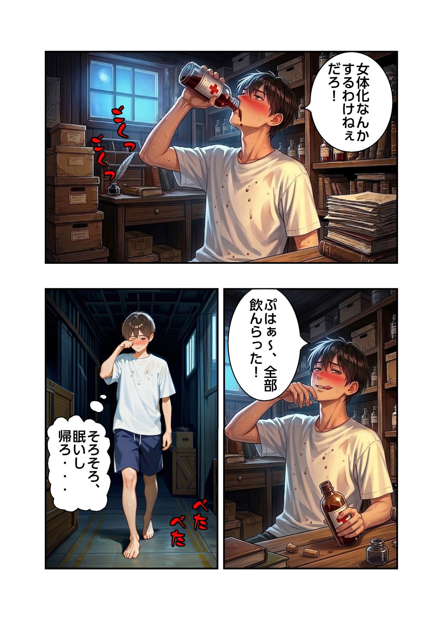 神秘の秘薬で女体化してしまった件！ サンプル画像2