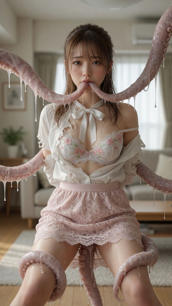 美人美少女、人妻、新採教師、ナース、銀行員が触手に犯●れぶっかけられ サンプル画像6