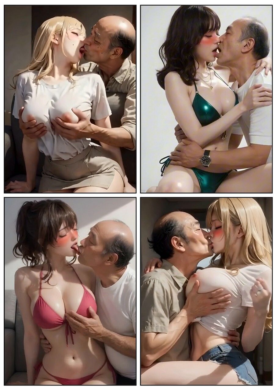 美女とおじさんのディープキス キス好き大集合♪4 サンプル画像7