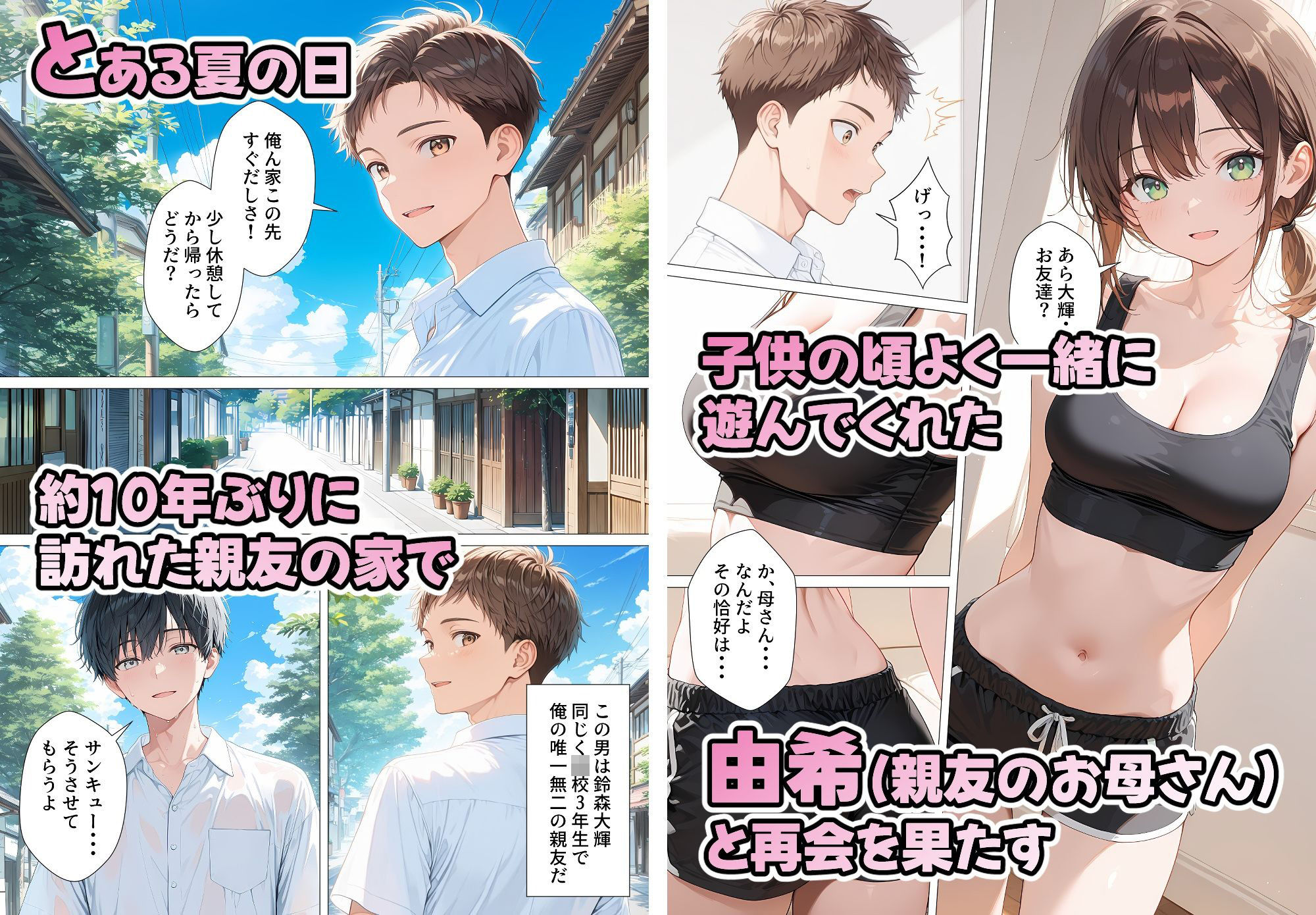 親友のお母さんに何度も種付けをした夏の夜 サンプル画像1