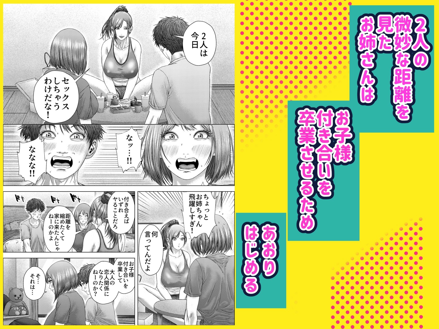 距離感のあるウブっ子カップルが、彼女のお姉さんに性の手ほどきを受ける話 サンプル画像4