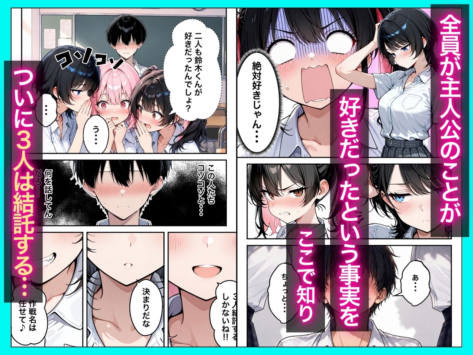 WSS〜一軍ギャル3人組による逆NTRハーレムスクールライフ〜 サンプル画像3