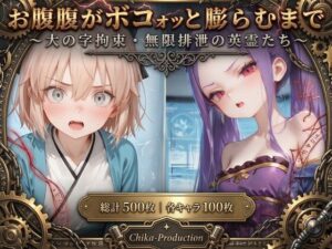 お腹がボコォッと膨らむまで 〜大の字拘束・無限排泄の英霊たち〜（英霊5人・本人了承済み）