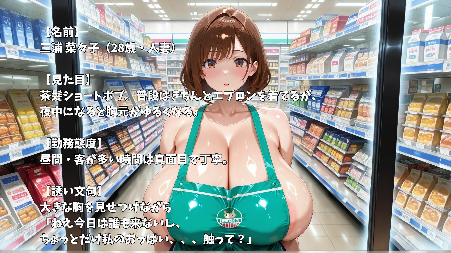 【4K】深夜のコンビニバイト中に淫乱人妻と濃厚中出しセックス サンプル画像1