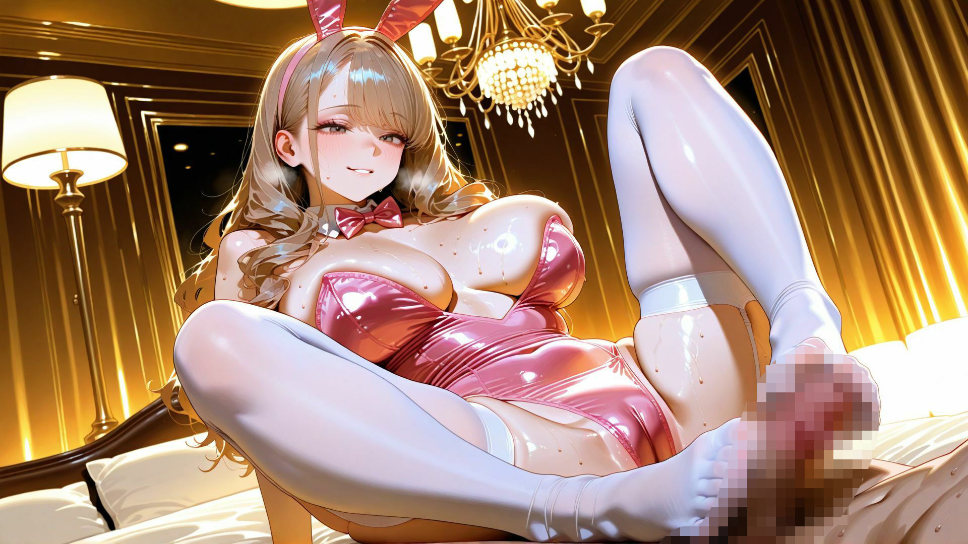 【4K】爆乳JKにバニーガールのコスプレさせて濃厚中出しセックス サンプル画像2