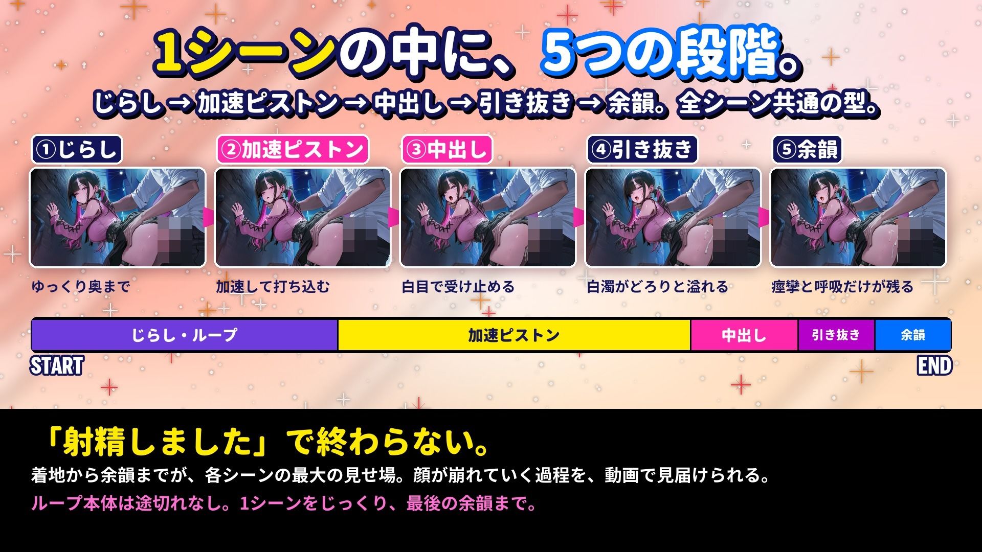 【4Kアニメ×声優フル生ボイス】超リアルな喘ぎ声！生意気な地雷系女子を中出し種付け孕ませSEX！白目イキ＆オホ声で完堕ち確定 サンプル画像4