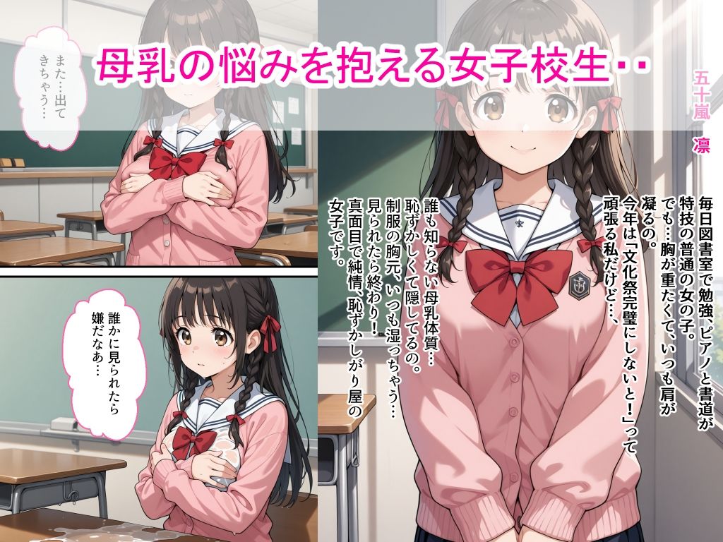 【高画質版】母乳女子校生が男子生徒に弱みを握られ中出し絶頂した話 サンプル画像1