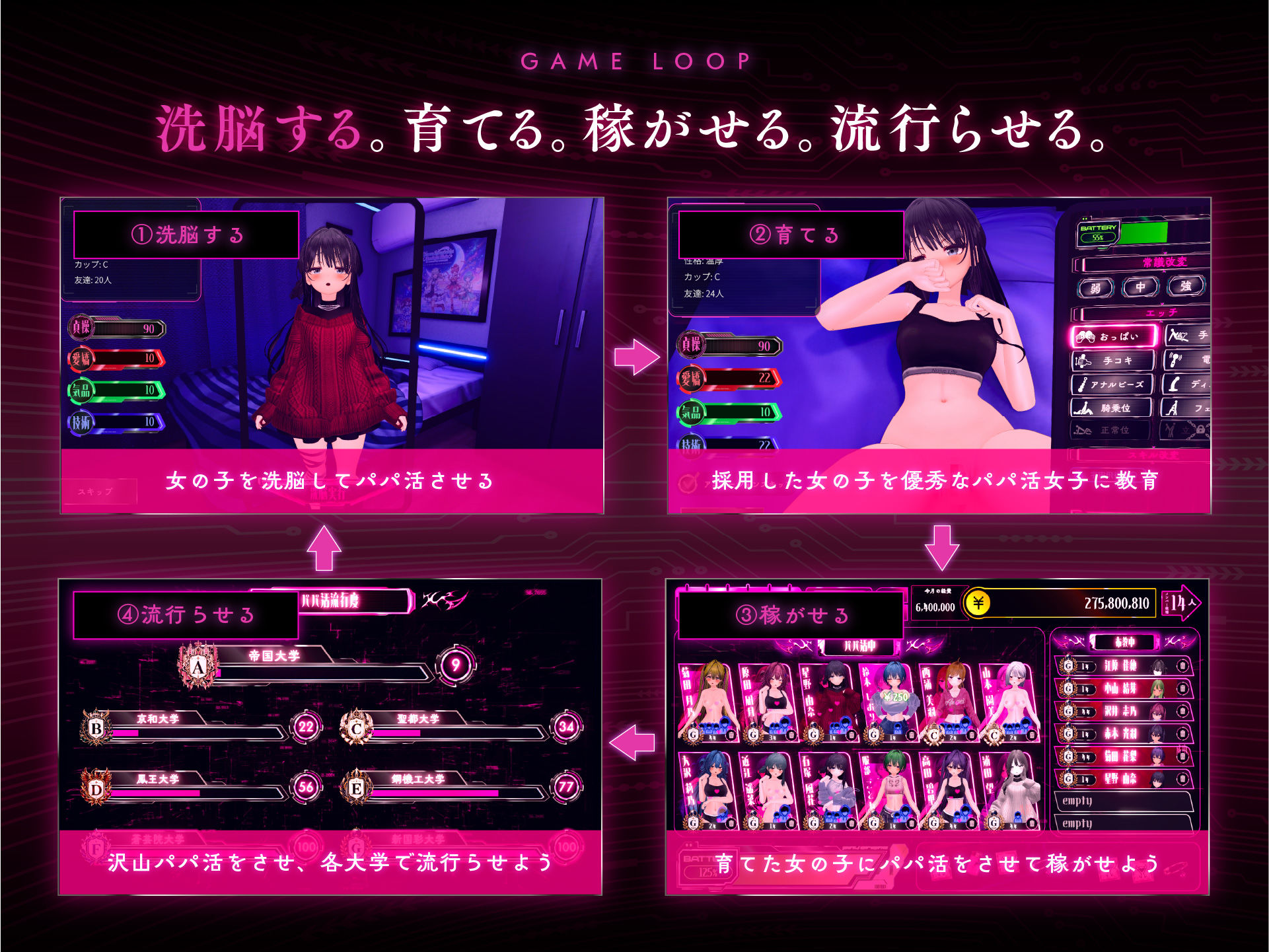 パパ活パンデミクス – 女子大生ビッチ化計画 – サンプル画像1