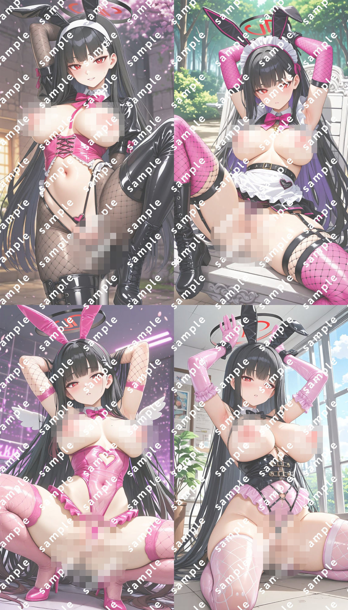 ブルーアーカ〇ブの裸よりエロい衣装のドスケベポーズ集【第1弾】 サンプル画像5