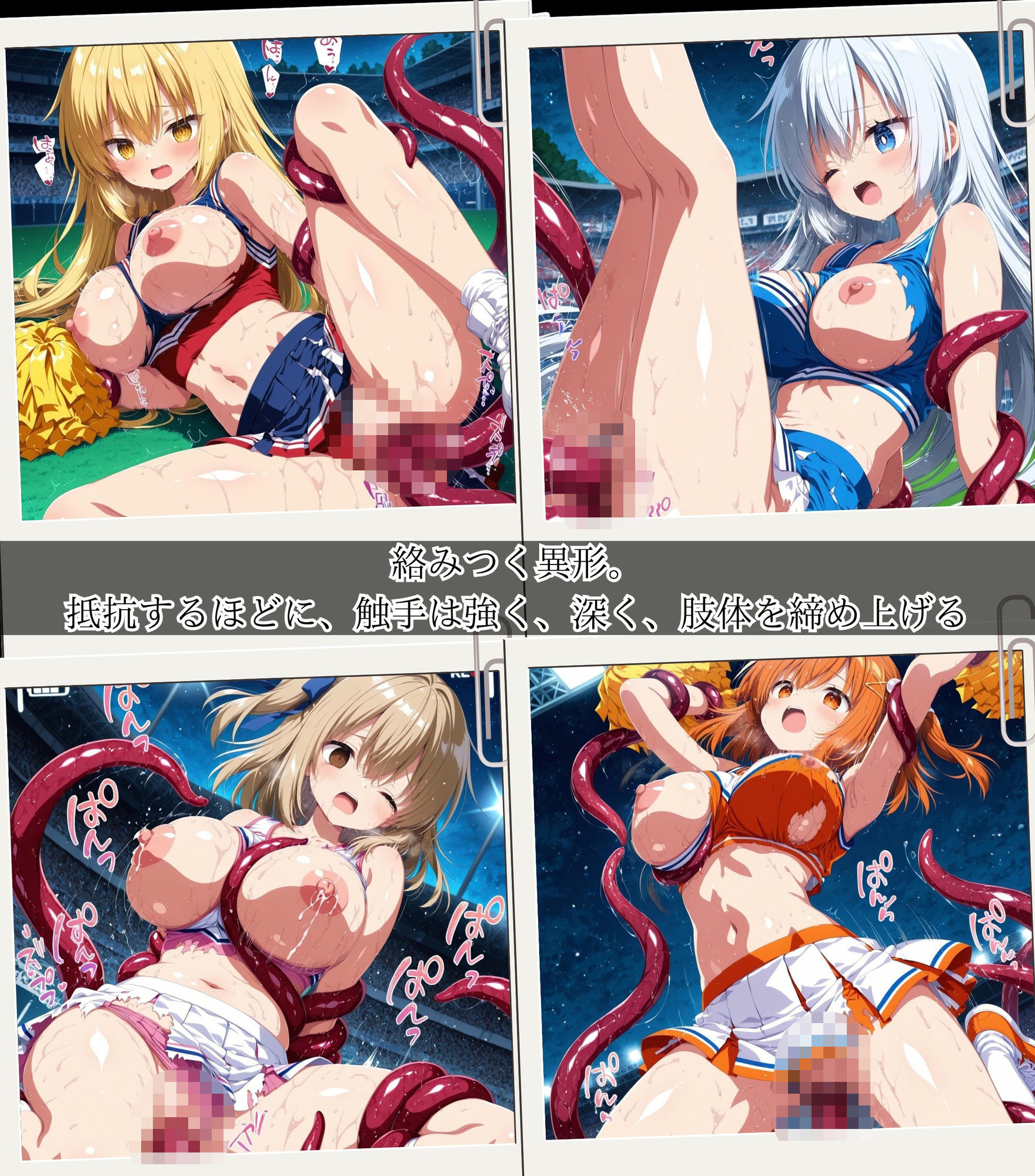 二度と戻れぬ快楽の穴 触手に堕ちた少女達 巨乳ギャル Vol.2 〜チアガール編〜 サンプル画像6