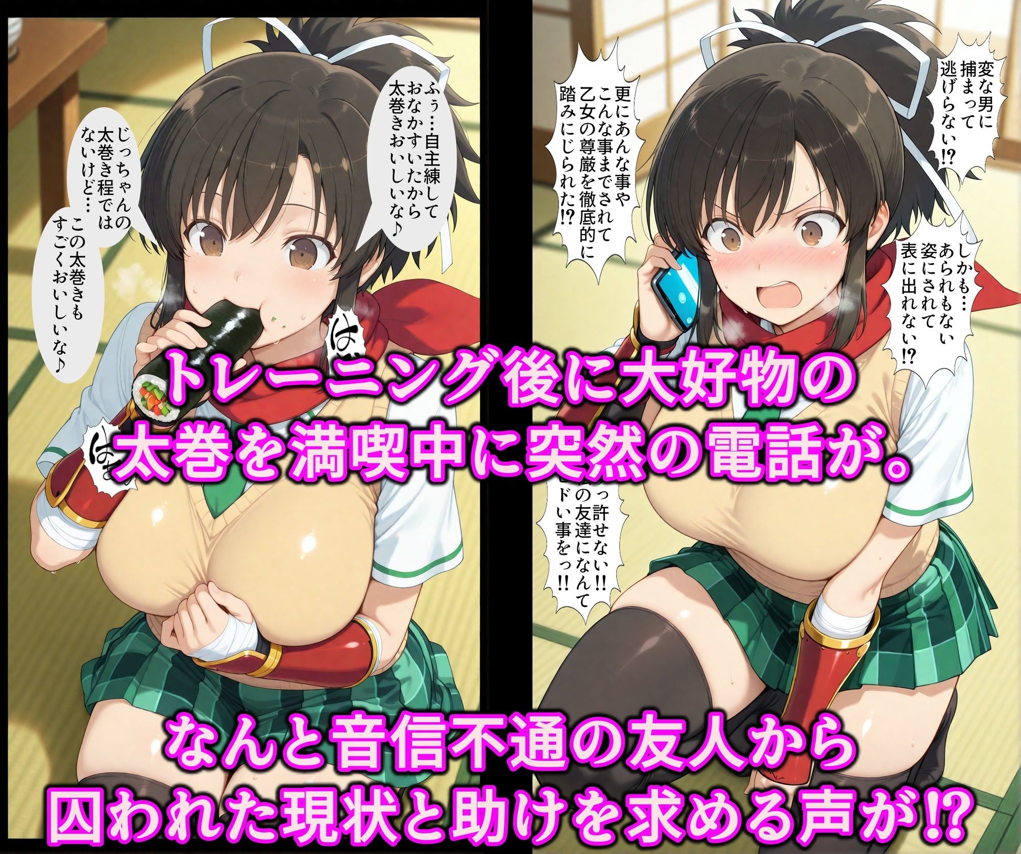 友達同士でチンポの奪い合い！！淫欲コピー洗脳の快楽地獄で絶頂調教♪ヌルヌル爆乳くノ一まんこを乱れ喰い サンプル画像2