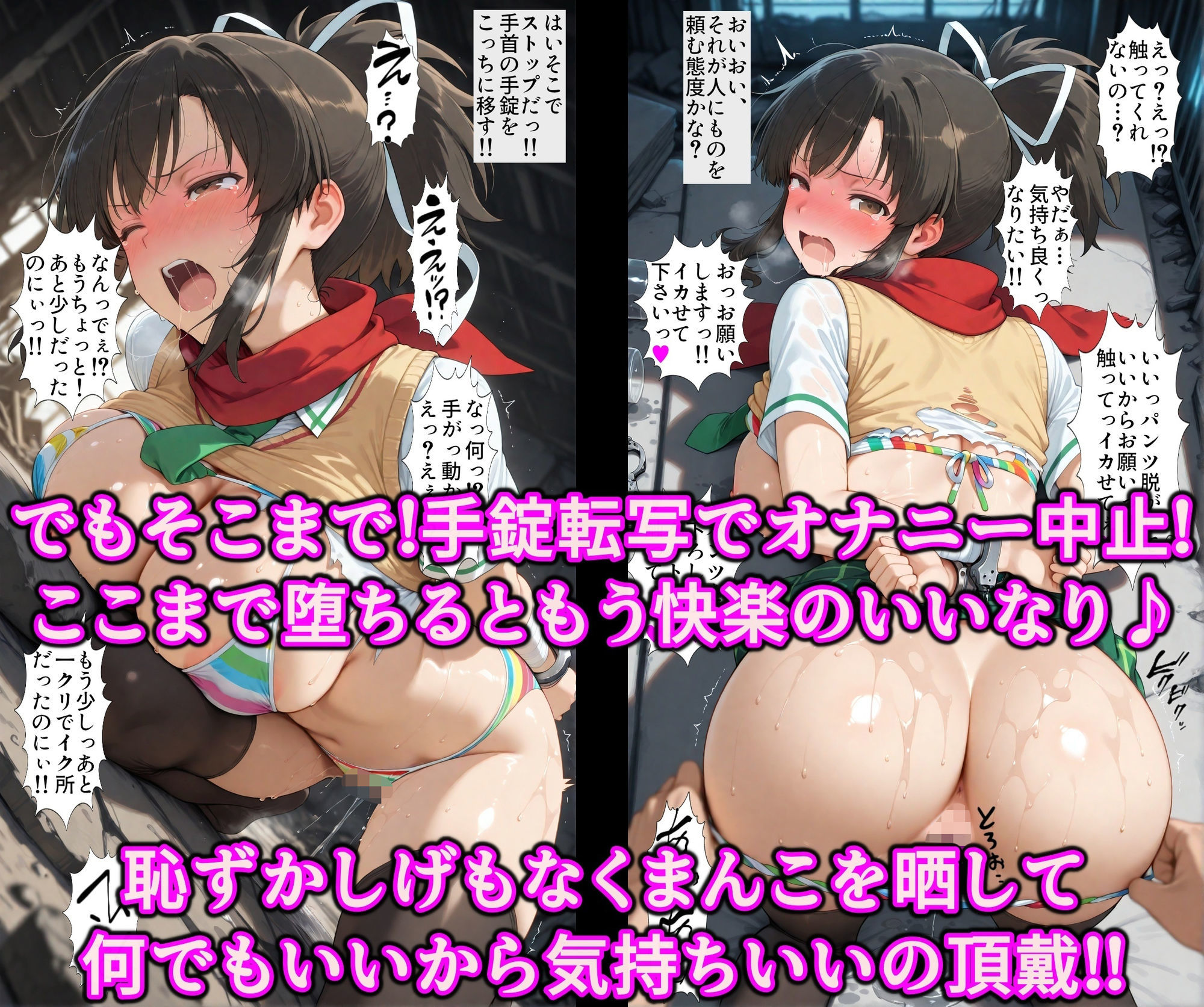 友達同士でチンポの奪い合い！！淫欲コピー洗脳の快楽地獄で絶頂調教♪ヌルヌル爆乳くノ一まんこを乱れ喰い サンプル画像5