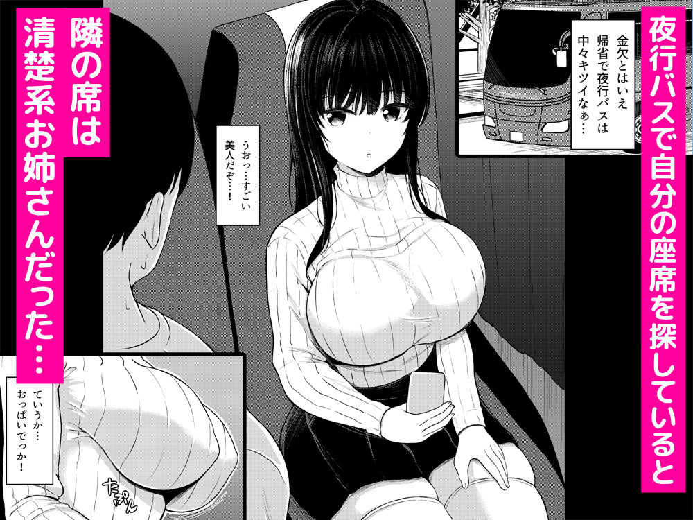 夜行バスで出会ったドスケベなお姉さんとセフレになった話 サンプル画像1