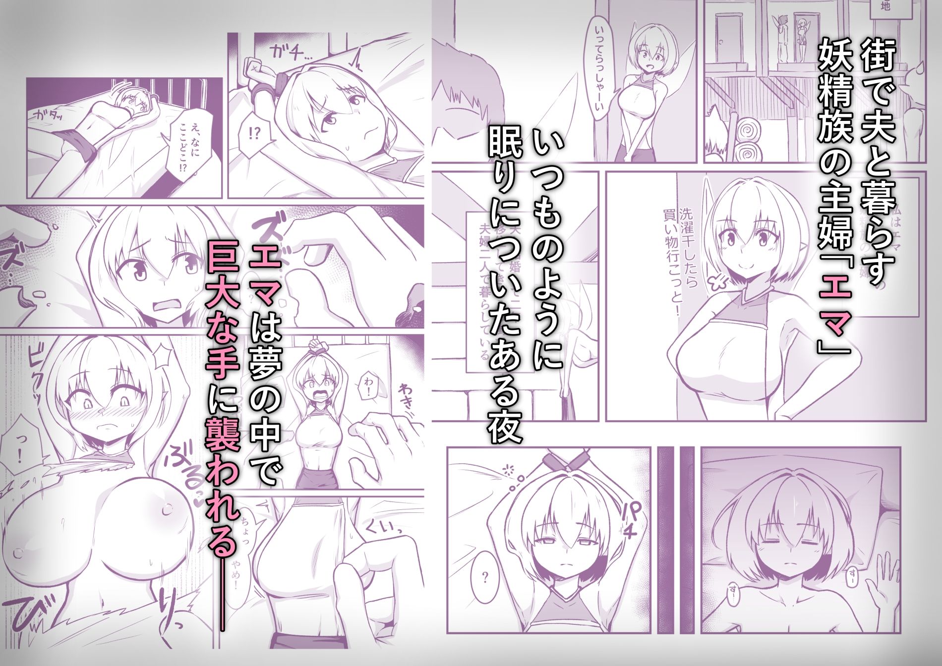 夢魔に狙われた妖精さんの話 サンプル画像1