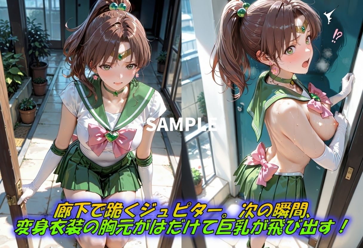 捕らわれた正義の巨乳ジュピター  搾乳機で連続絶頂！ サンプル画像1