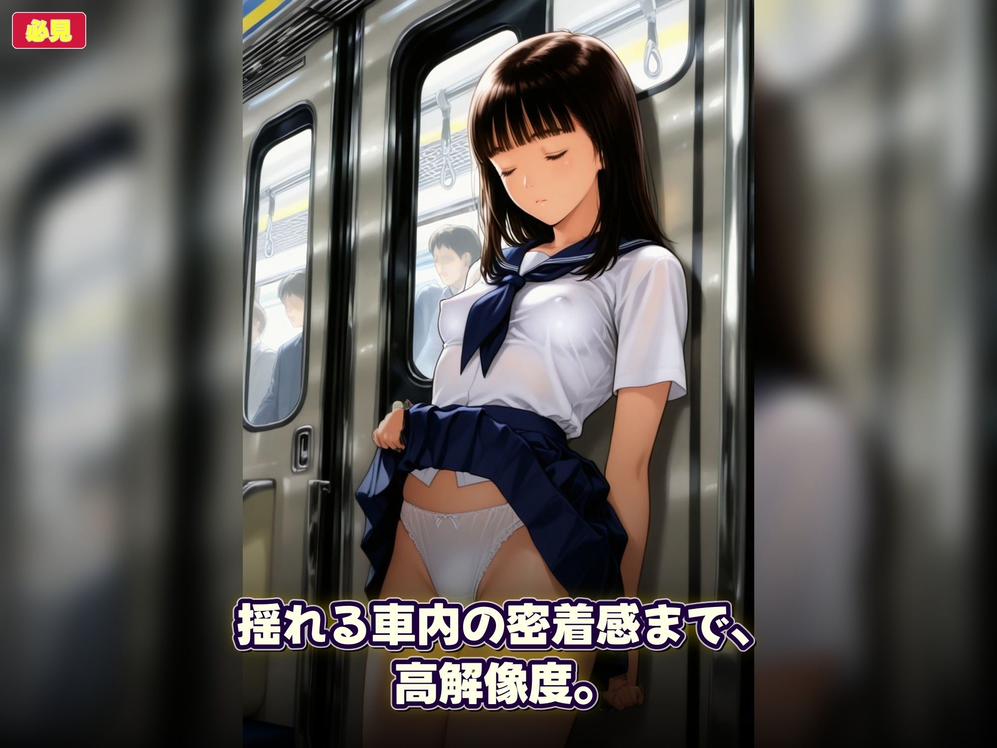 暗黙の満in電車 牝堕通学 〜声を殺して、牝に堕ちる痴●通学路 サンプル画像1