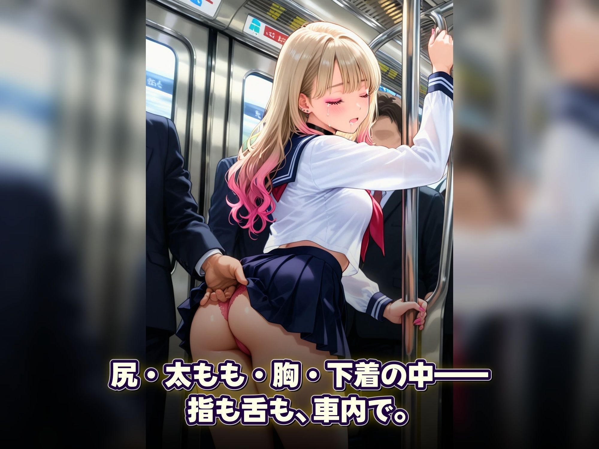 暗黙の満in電車 牝堕通学 〜声を殺して、牝に堕ちる痴●通学路 サンプル画像2