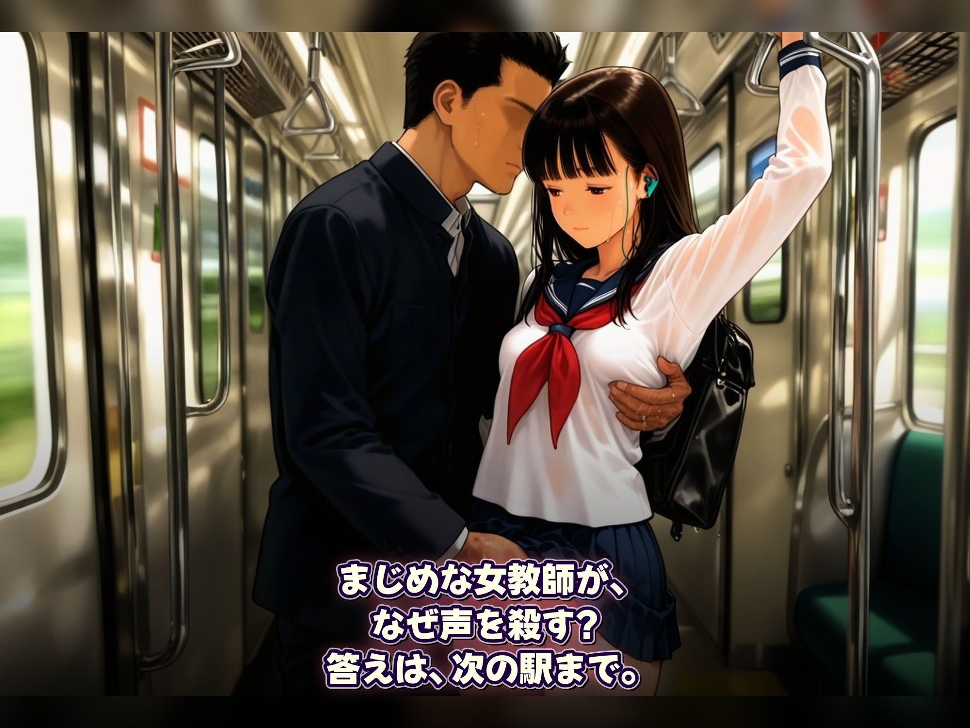 暗黙の満in電車 牝堕通学 〜声を殺して、牝に堕ちる痴●通学路 サンプル画像4