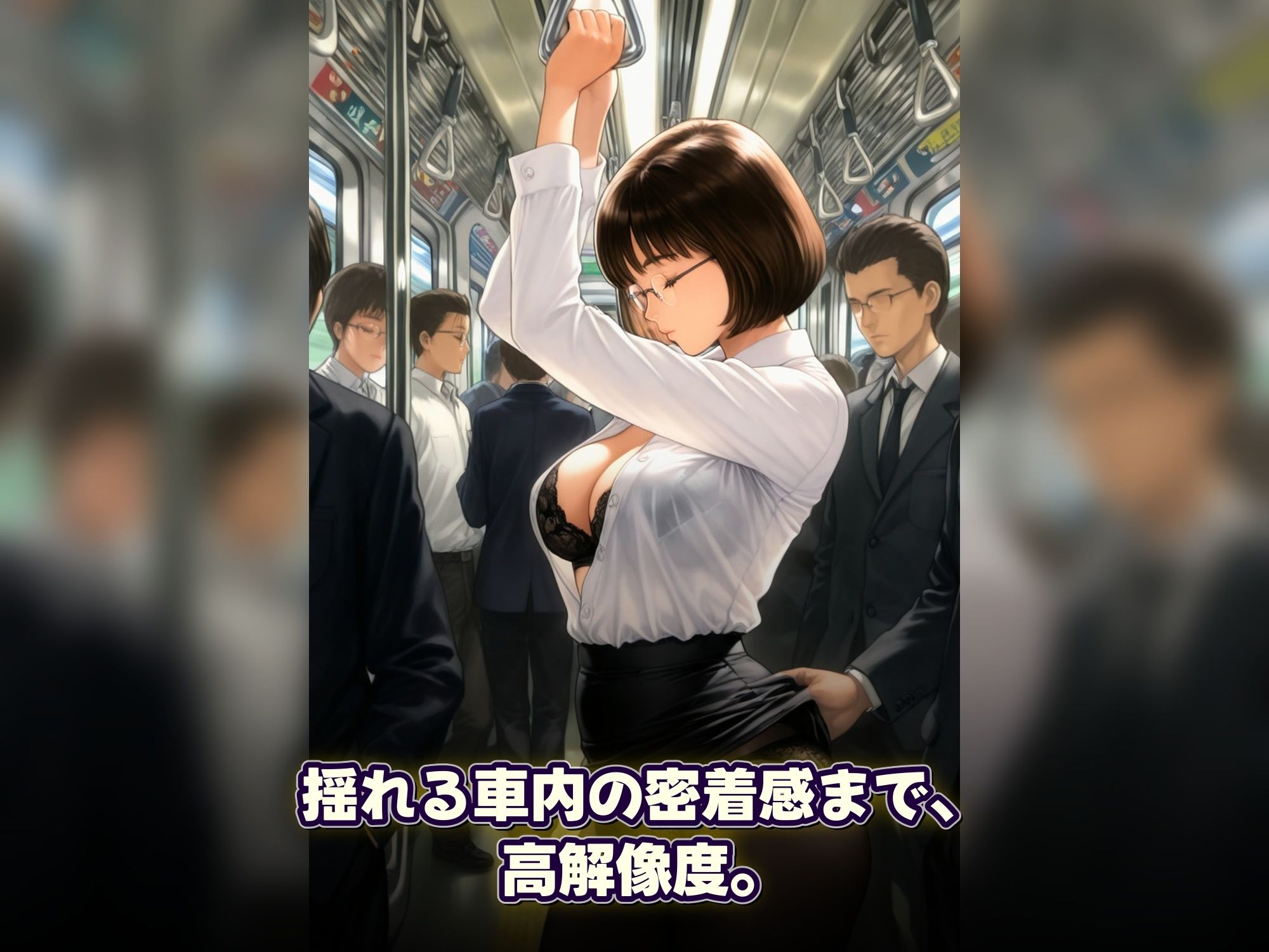 暗黙の満in電車 牝堕通学 〜声を殺して、牝に堕ちる痴●通学路 サンプル画像6