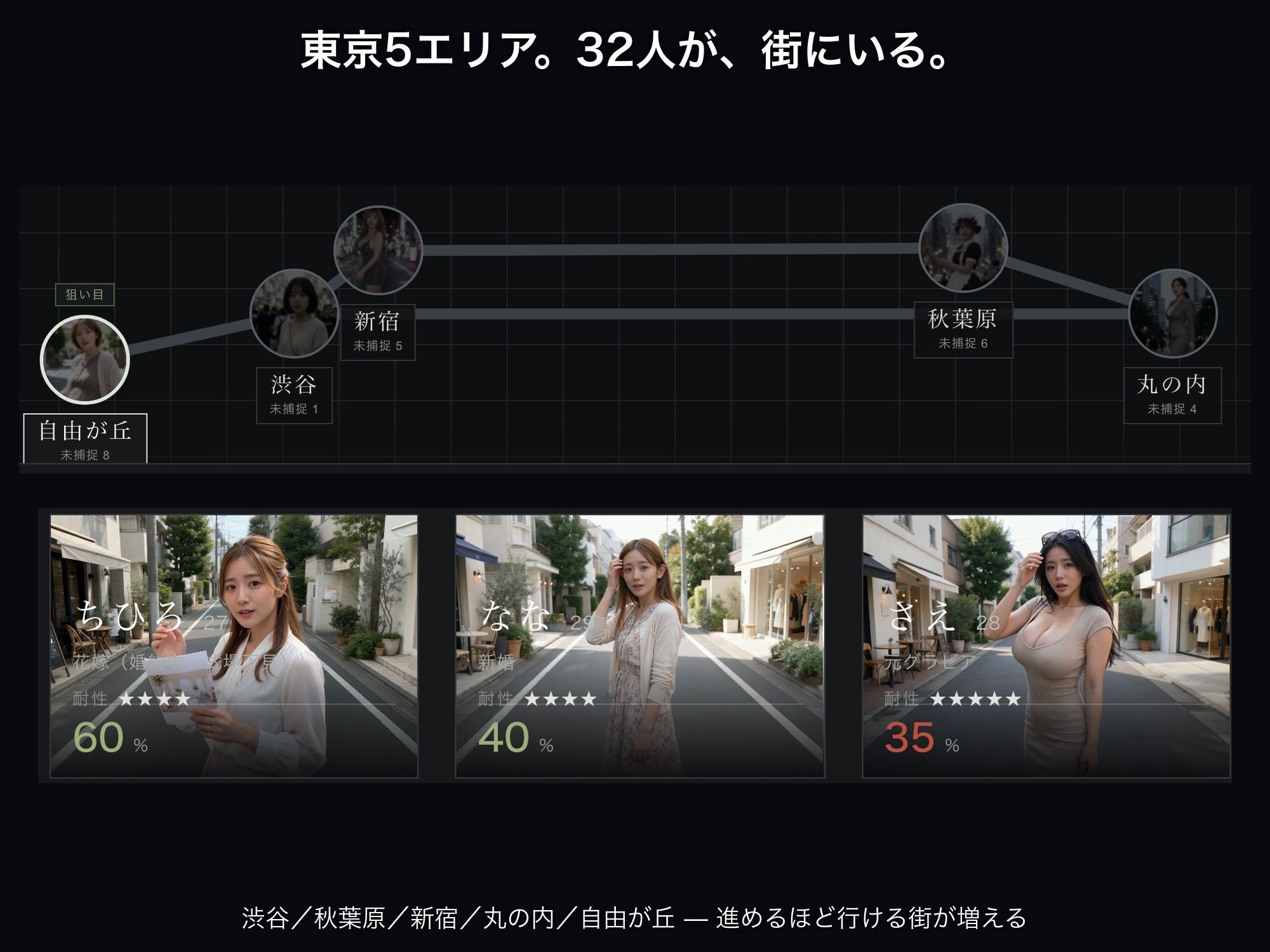 洗脳支配アプリで街中の女32人を調教してハーレム サンプル画像3