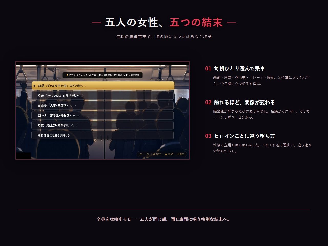 痴〇調教電車〜お触りで心が堕ちていく女たち〜 サンプル画像2