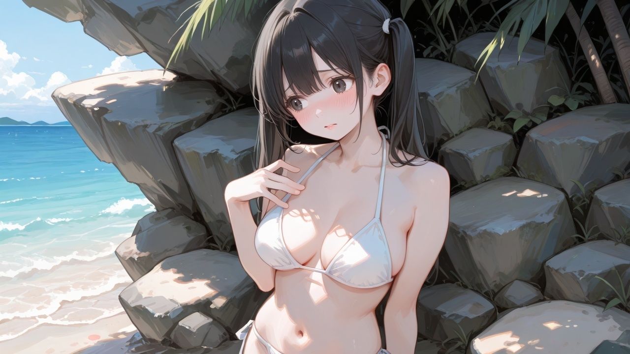 秘密の夏の思い出〜岩陰に隠れて大声で青姦SEXしちゃった夏〜 サンプル画像6