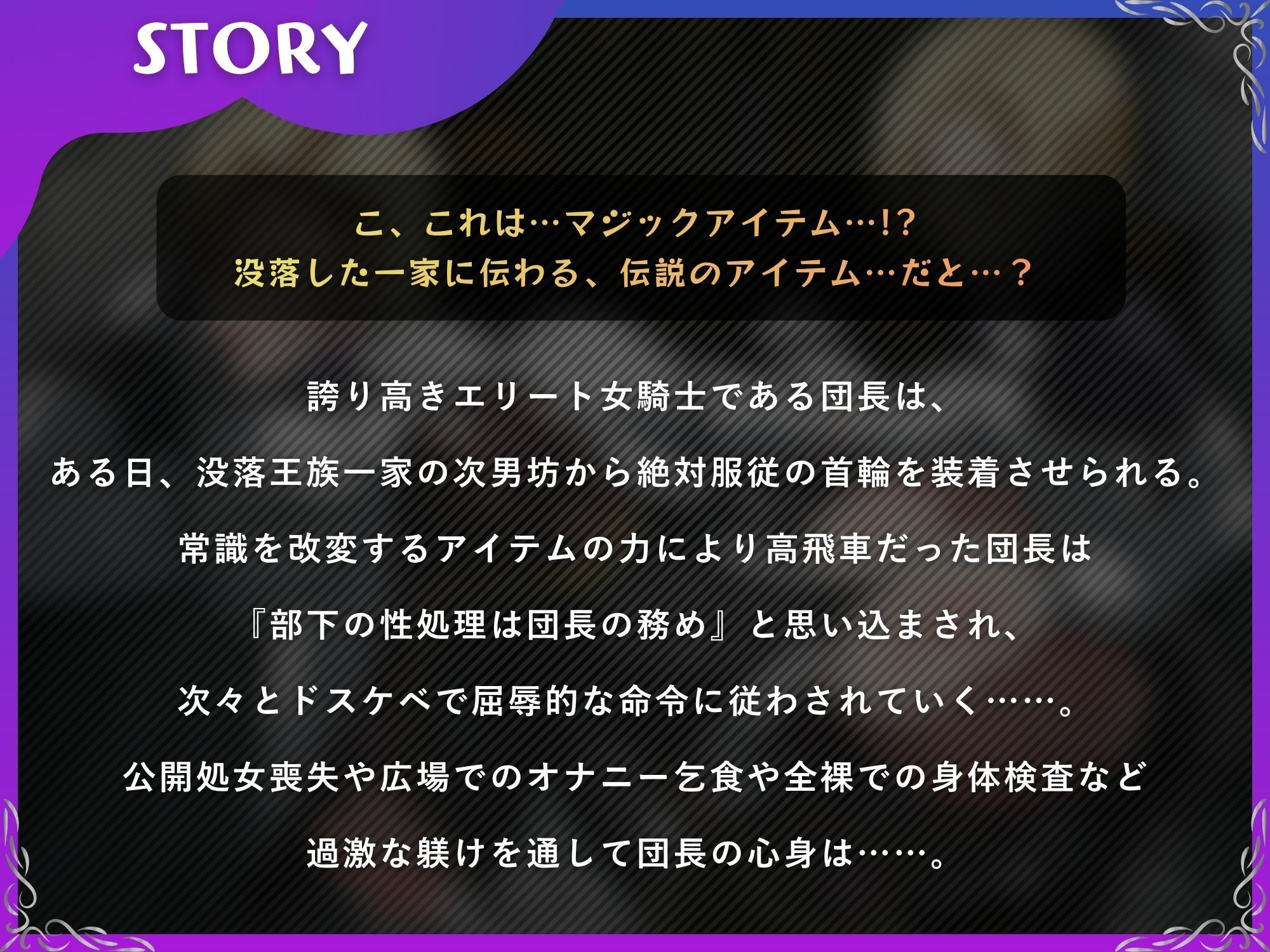 絶対服従の首輪でメス堕ちする女騎士〜ドS部下の常識改変でメス豚になるまで〜【KU100】 サンプル画像1