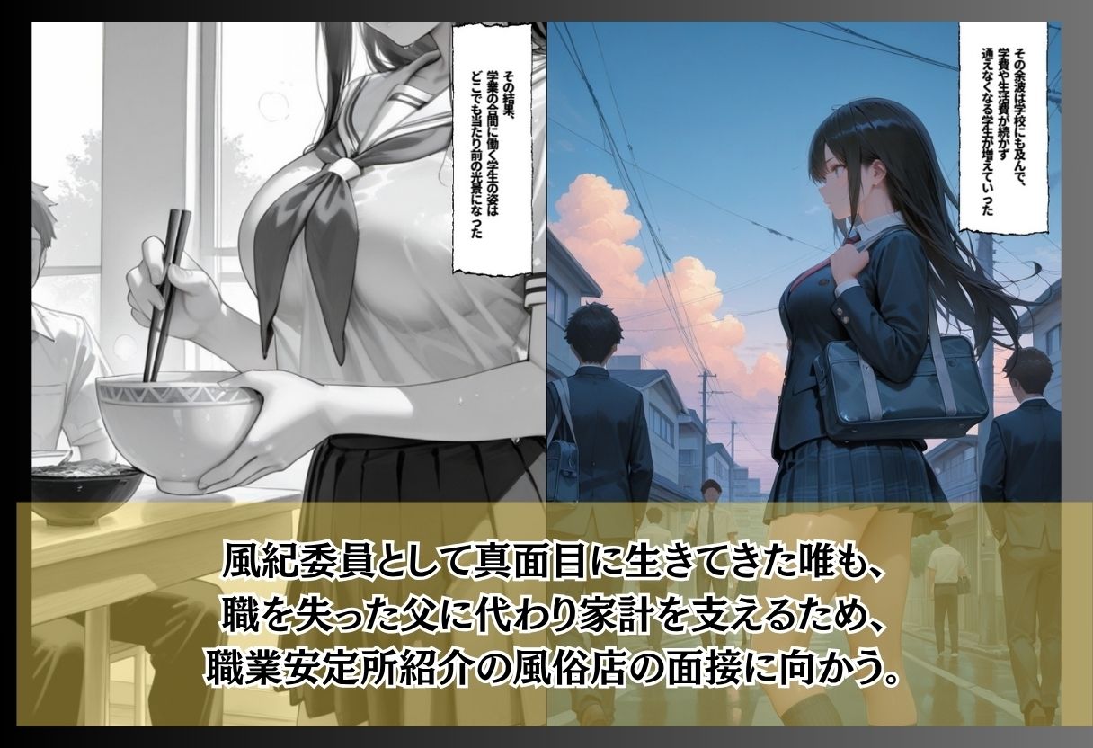 風紀委員の私が風俗面接？家計のため処女を差し出す実技テスト サンプル画像2