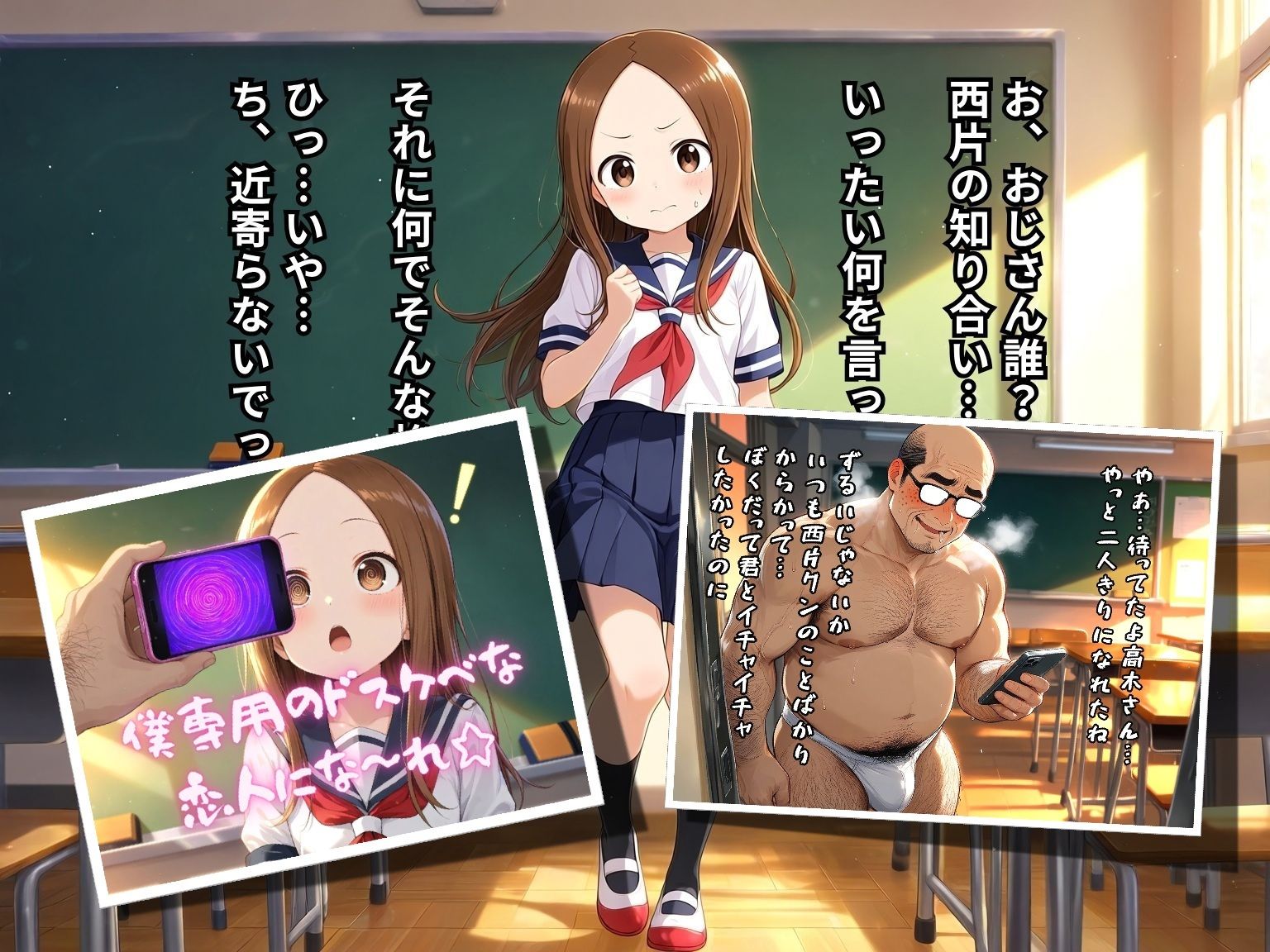 高木さんがキモおやじの子作り便器に堕ちるまで サンプル画像1