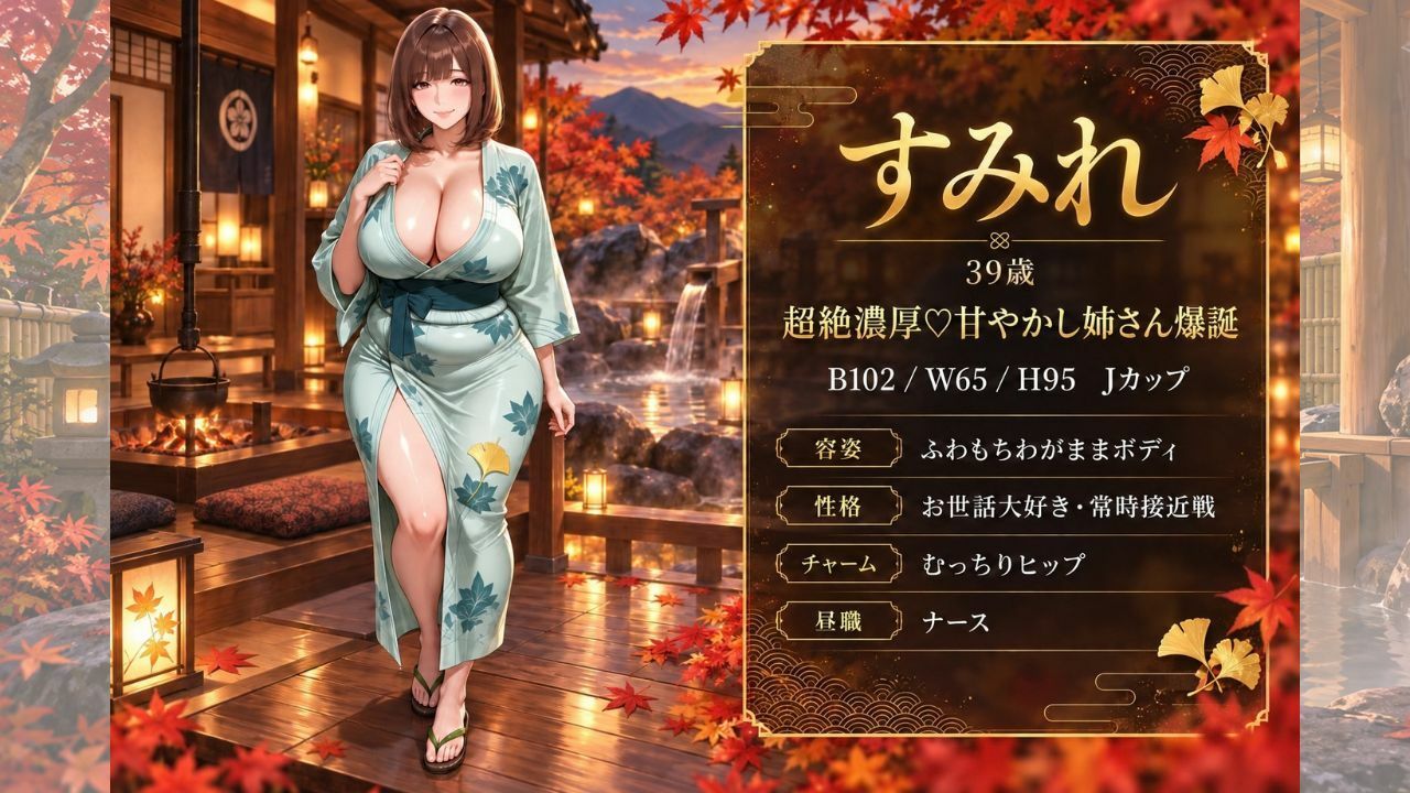 【4KアニメAV】爆美女人妻と行く秋のお忍び温泉旅行 サンプル画像6