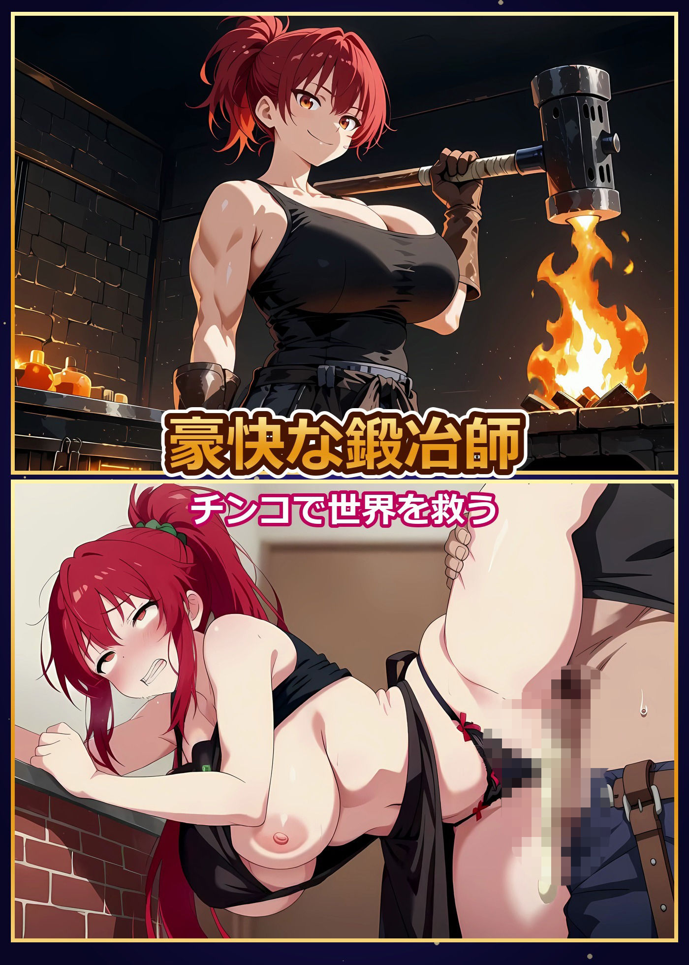 【4K神画質】アヘ顔ファンタジー 〜絶対にイカせる槍で世界を救う！出会った爆乳美女23人 全員種付けの旅〜【60FPS】 サンプル画像7