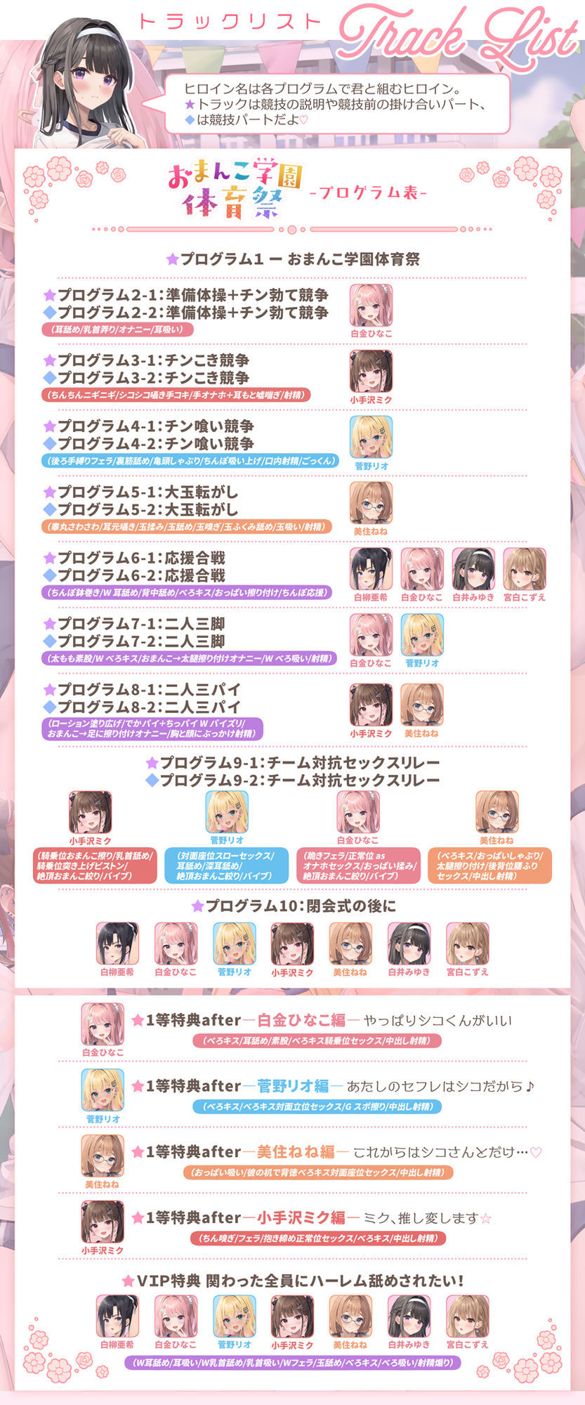 【7人×4.5時間超★豪華7大特典★】おま〇こ学園体育祭≪早漏よわチン争奪戦！≫ 〜陰キャで学年カースト最下位の僕が7人の女子にイカされまくった伝説の日〜 サンプル画像5