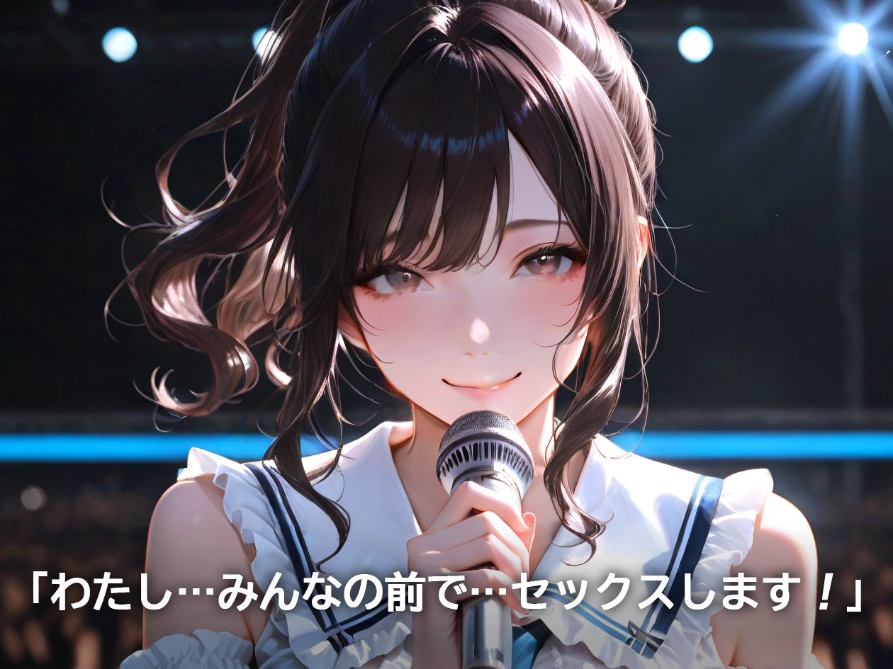 【AIのAV動画】中出しアイドルSEXショー  ライブとビーチで生本番！ サンプル画像1