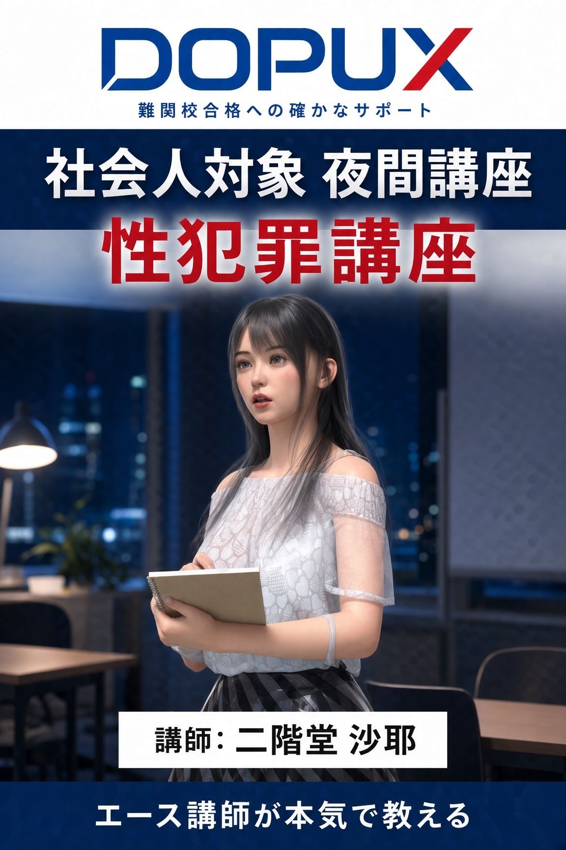 【△100●100】二階堂 沙耶 社会人向け夜間予備校Dopux（ドピュックス）で性犯罪講座の教鞭を執るが、セクシー過ぎて性欲の捌け口の無い予備校生に犯●れてしまう（シリーズ03:立ちバック） サンプル画像4