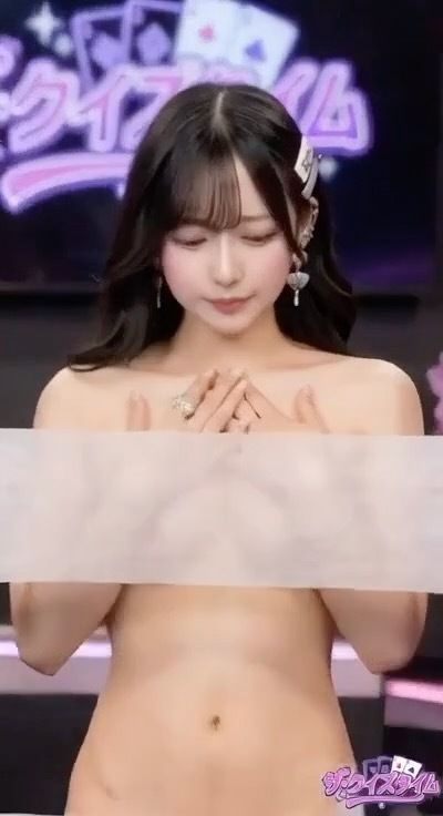 【クイズタイム●●●再現！】胸と股間を守るのは透ける紙だけ！美女たちのギリギリ学力クイズ サンプル画像4
