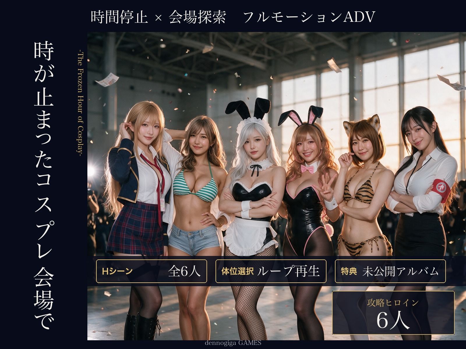 【スマホ対応】時が止まったコスプレ会場で サンプル画像1