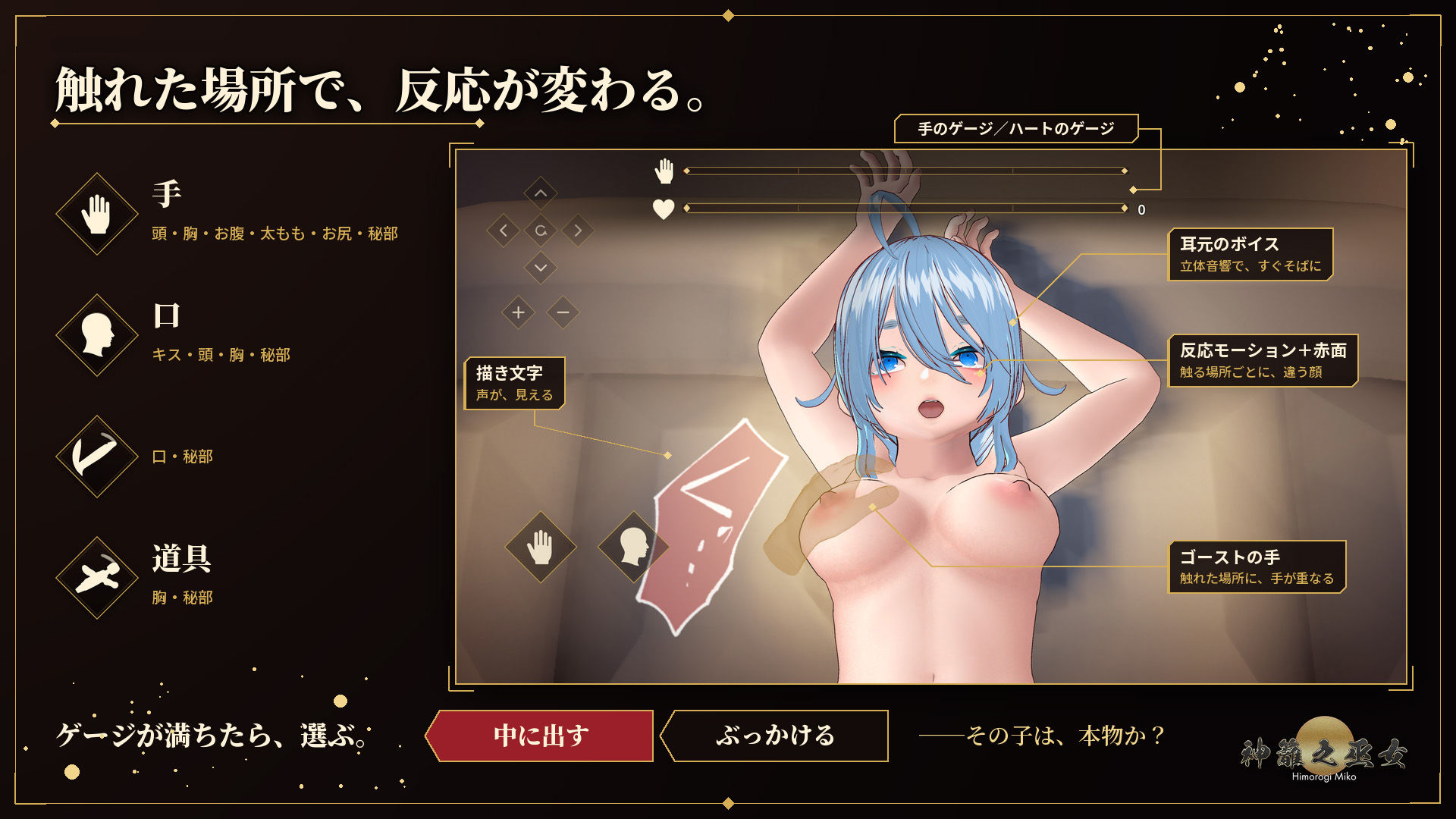 【フル3Dおさわり】本物には中に、偽物には外に。─サキュバスが化けた巫女を見破れ─神籬之巫女 サンプル画像3