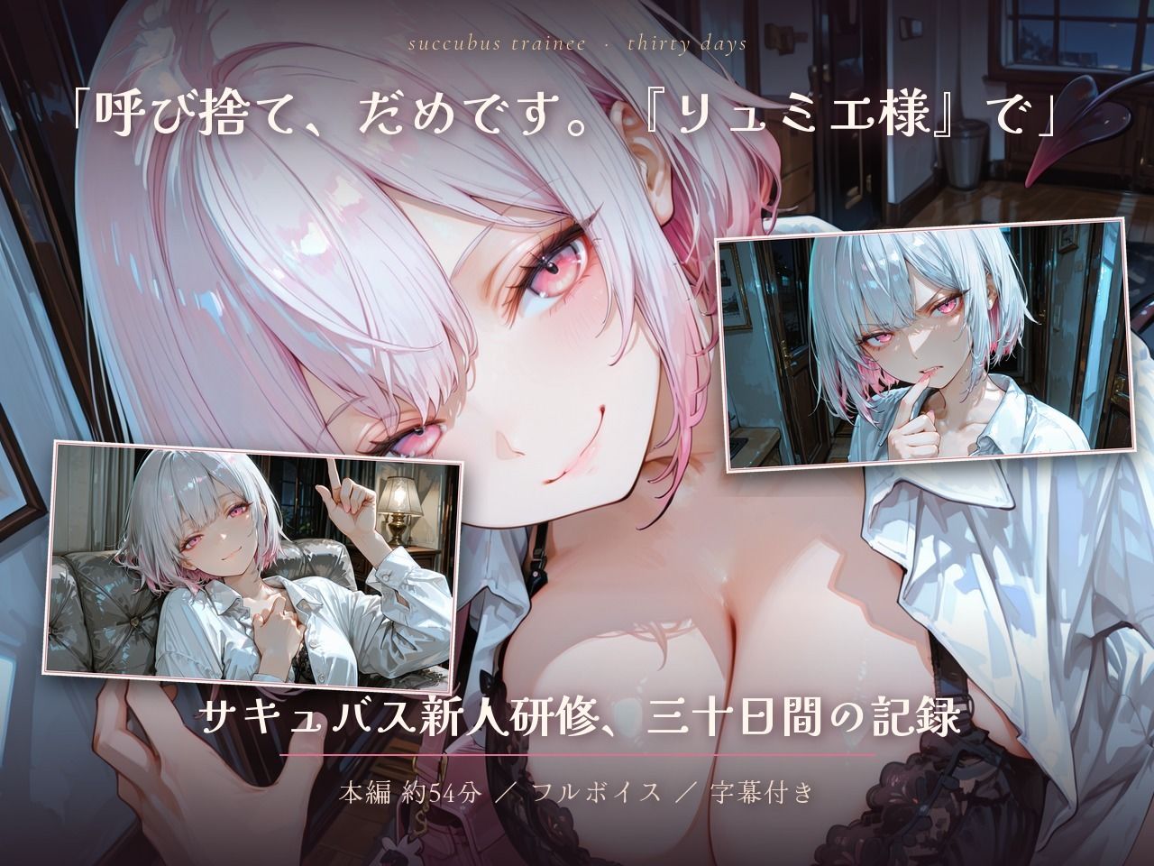【大ボリューム54分】研修台さん、今夜も搾らせてください（はーと） 〜生意気サキュバスの寸止め搾精30日〜 サンプル画像1