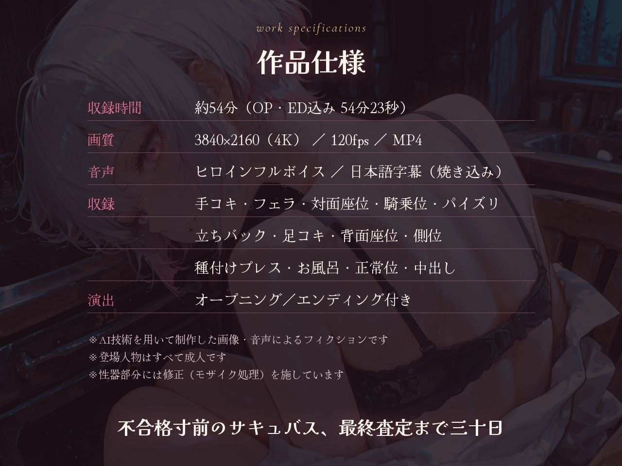 【大ボリューム54分】研修台さん、今夜も搾らせてください（はーと） 〜生意気サキュバスの寸止め搾精30日〜 サンプル画像5