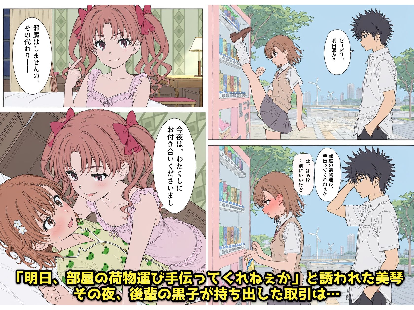 【漫画】とある美琴の羞恥体験 〜後輩と、あいつと、女王と〜 サンプル画像1
