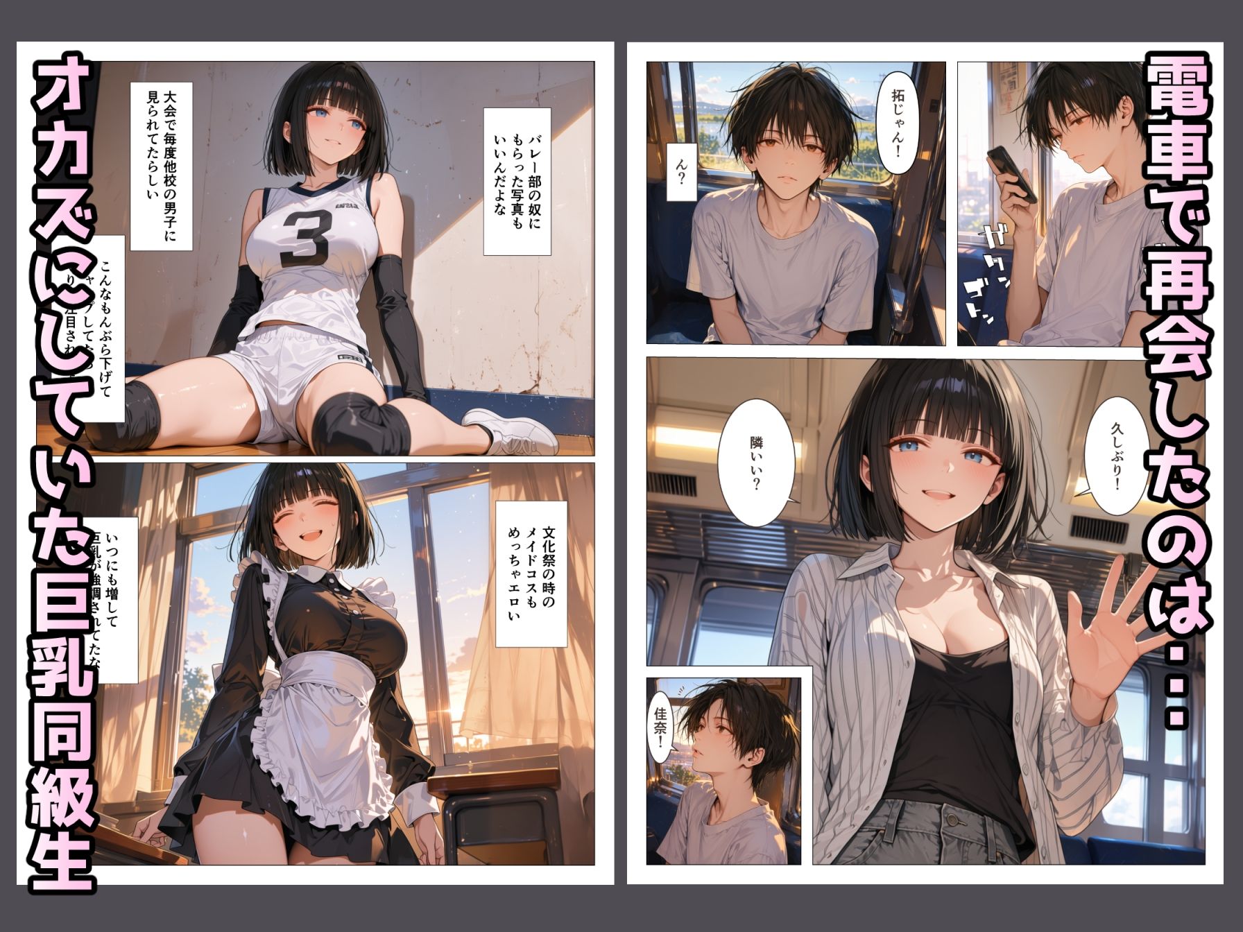 あの頃オカズにしていた巨乳同級生と再会した日にヤリまくるのが一番エロい サンプル画像1