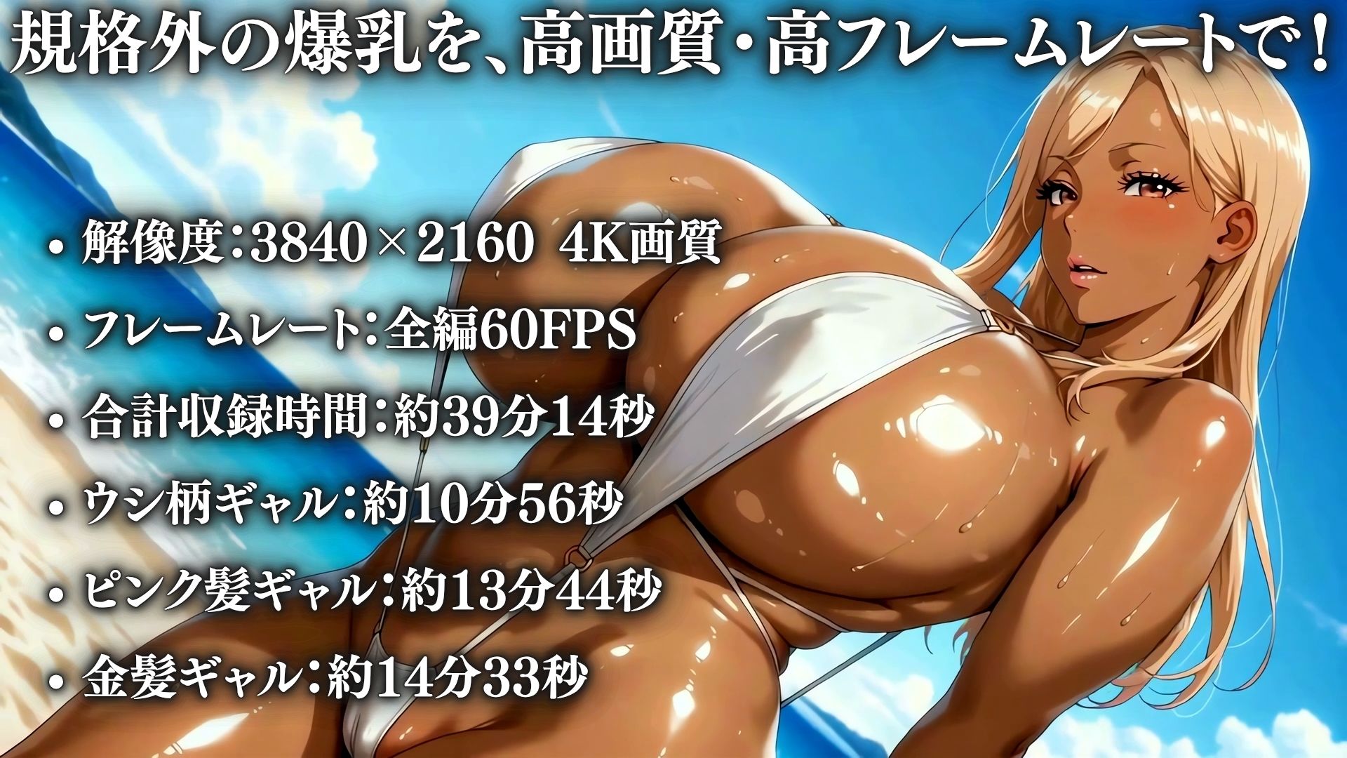 おっぱいのデカさ最上級 3人の黒ギャルビーチで大乱交 『揺れ動く3つの爆乳』 サンプル画像10