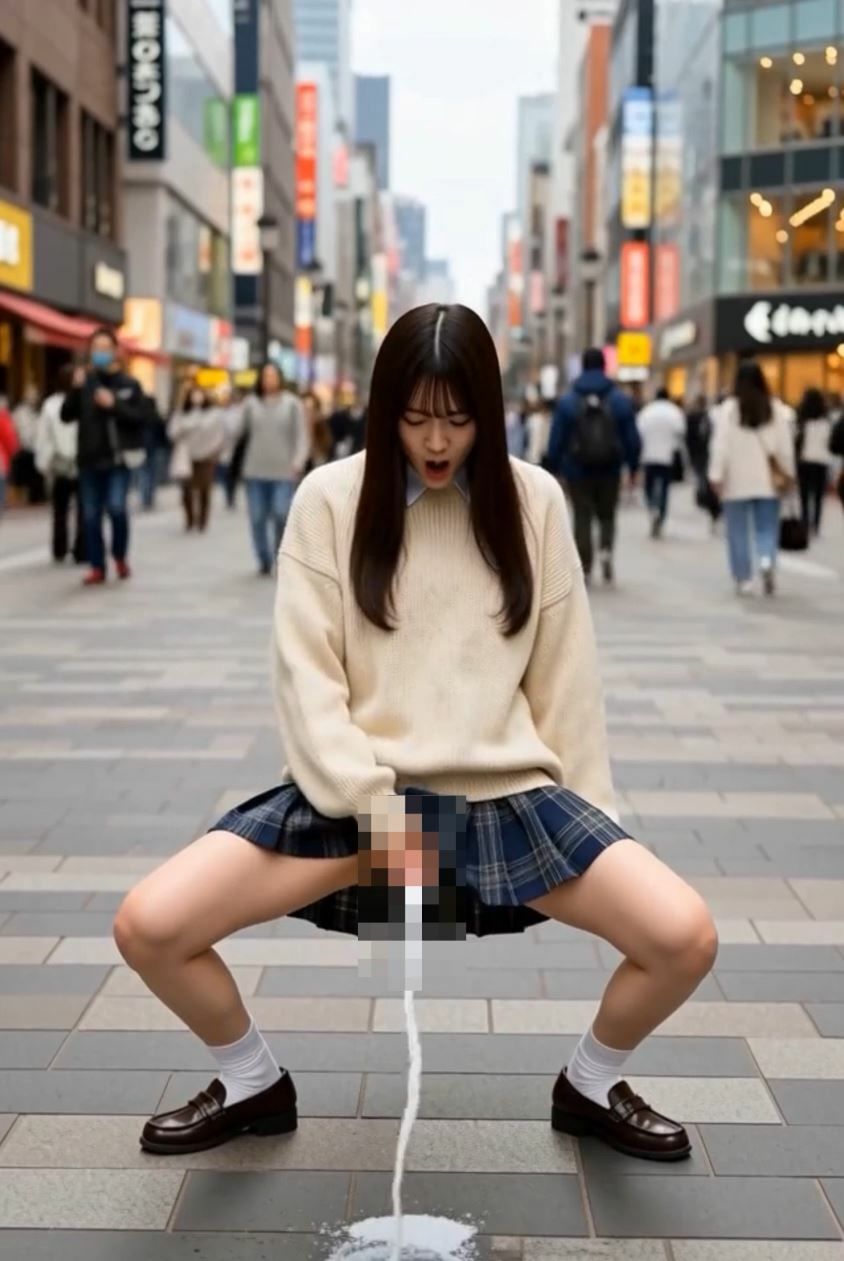 ふたなり女子  エスカレートする露出行為！野外露出射精！男湯乱交！電車内フェラ！メイド喫茶ブッカケ！制御不能超巨大マラ！ サンプル画像3