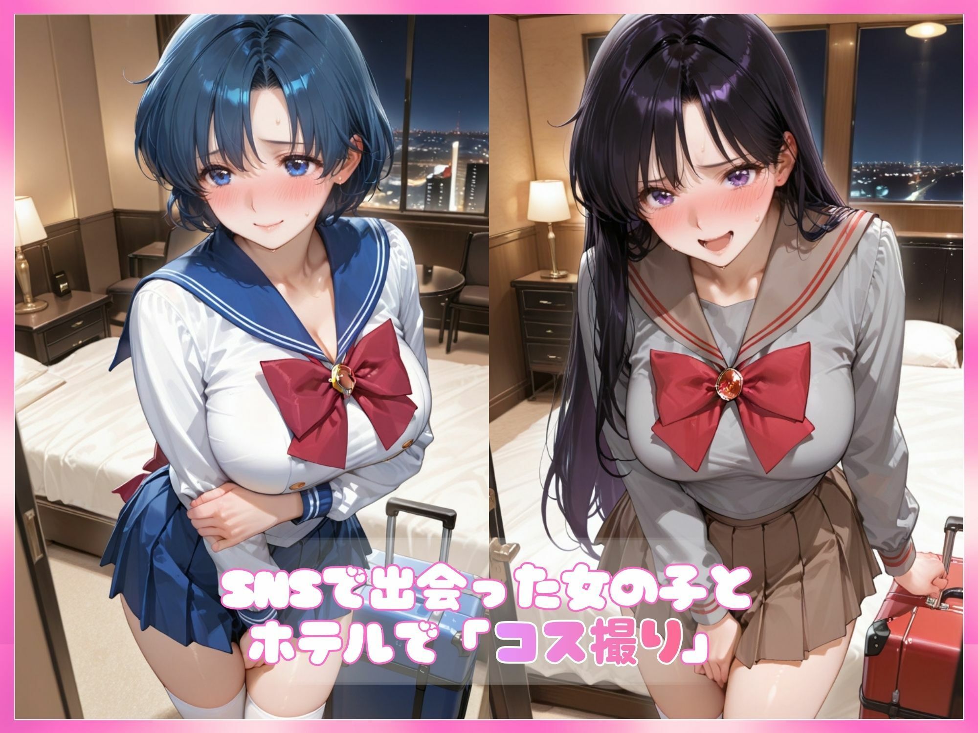 コスプレ撮るだけの約束だったのにオフパコされちゃった。 【〜あ○＆れ○〜】 サンプル画像1
