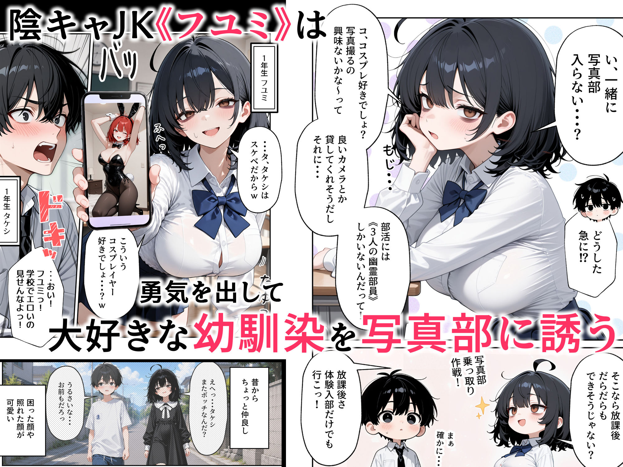 ハメ撮り好きなJ◯たちとハーレムSEXした話 サンプル画像1