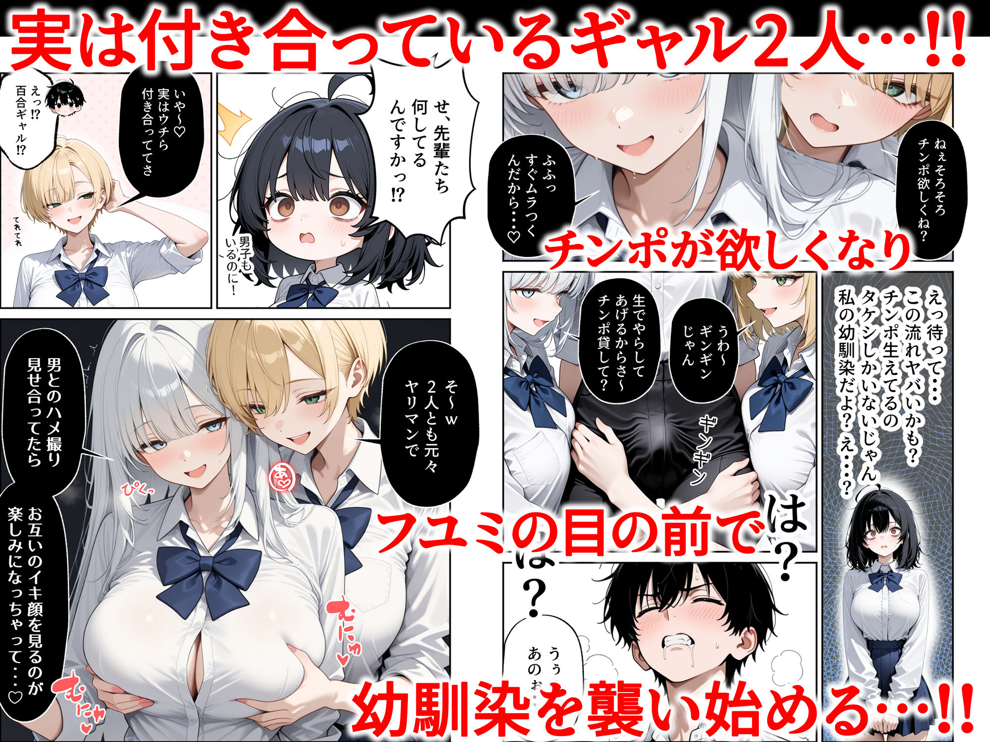 ハメ撮り好きなJ◯たちとハーレムSEXした話 サンプル画像6